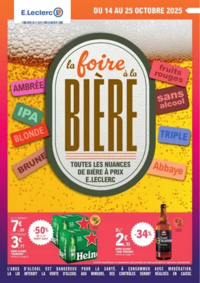 Prospectus E.Leclerc CHATEAUNEUF DU FAOU : FOIRE A LA BIERE - MIXTE