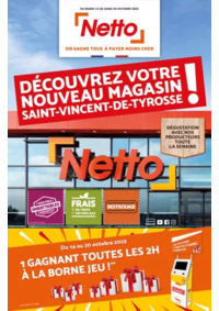 Prospectus Netto Mallemort : 1 GAG NANT TOUTES LES 2 H À LA BORNE JEU !