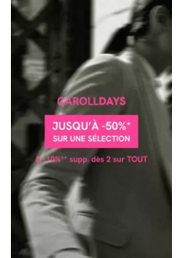 Prospectus caroll Mâcon : CAROLL DAYS : JUSQU'À -50%