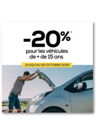 Prospectus Midas Caen 97 Boulevard Guillou : Jusqu’au 25 octobre, profitez de -20%* sur les pièces et les forfaits pour les véhicules de + de 15 