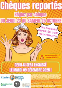 Prospectus E.Leclerc CHATELLERAULT : OPERATION CHEQUE REPORTE 10 2025