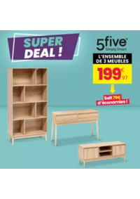 Prospectus Stokomani Bordeaux : Arrivage exceptionnel de meubles 5five à seulement 199,99€ l'ensemble de 3 ! Économisez 79€ !