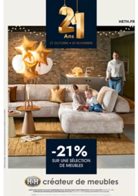 Prospectus H&H Quimper : -21 % SUR UNE SÉLECTION DE MEUBLES