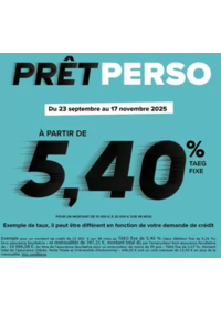 Prospectus Carrefour Banque CHALON SUR SAONE Boîte Postale 66 : PRÊT PERSO