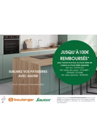 Prospectus Boulanger Cambrai : OFFRE Sauter : jusqu'à 100€ remboursés !