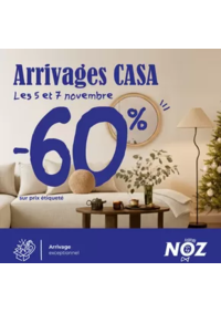 Prospectus NOZ Saint-Genis-Pouilly : Mobilier, décoration et linge de maison, à -60% du prix CASA