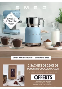 Prospectus Copra MANOSQUE : Smeg vous offre 2 sachets de 250g de poudre de chocolat chaud