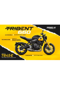 Prospectus Triumph  CC Quai des marques : TRIDENT 660 à partir de 7845 €