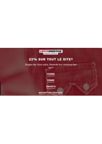 Prospectus Levi's Store Lieusaint : 22% SUR TOUT LE SITE