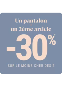 Prospectus Bréal Bois-Colombes : 1 pantalon + un 2ème article = -30%* sur le mois cher femme