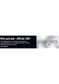 Prospectus Galeries Lafayette Agen : Offre exclu web : -20% dès 120€ !